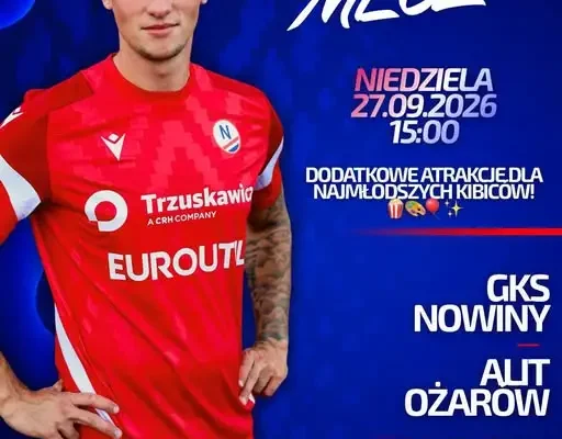 GKS Nowiny wraca na własny stadion. W niedzielę mecz z Alitem Ożarów i atrakcje dla dzieci