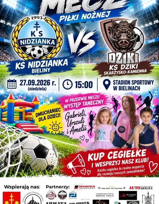 Nidzianka Bieliny kontra KS Dziki Skarżysko-Kamienna – mecz o awans w tabeli