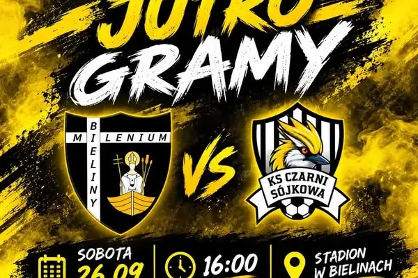 KKS Milenium Bieliny zagra w sobotę z KS Czarni Sójkowa