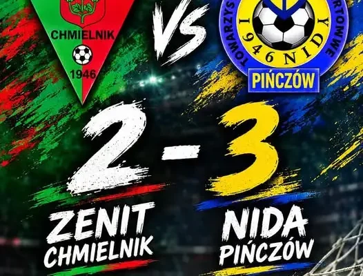 Zenit Chmielnik przegrywa z Nidą Pińczów 2:3. Kibice dziękują drużynie za walkę