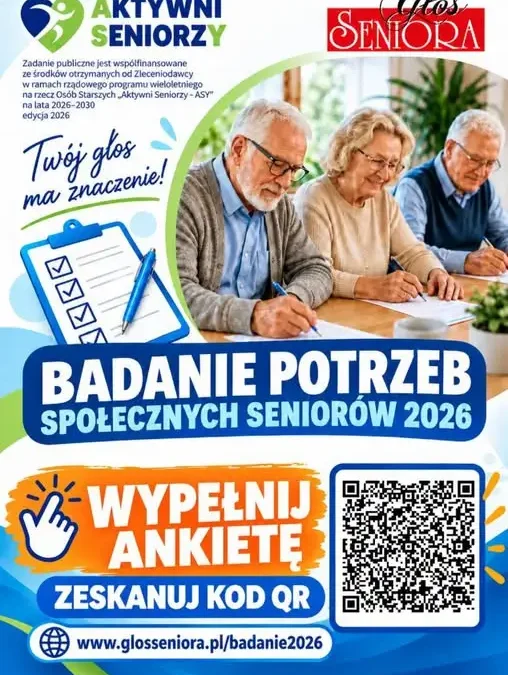 Seniorzy z Gminy Łagów mogą wziąć udział w Ogólnopolskim Badaniu Potrzeb Społecznych 2026