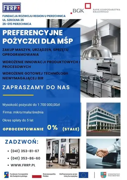 Pożyczki dla MŚP ze świętokrzyskiego z oprocentowaniem 0%