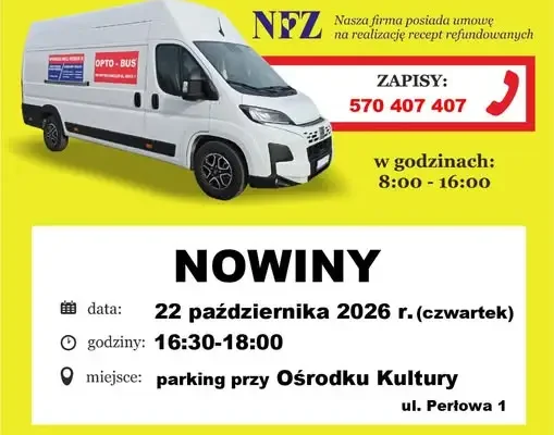 Bezpłatne badanie wzroku w Nowinach – 22 października 2026
