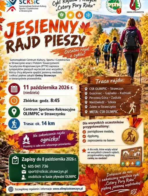 Jesienny Rajd Pieszy w Gminie Strawczyn – zakończenie cyklu „Cztery Pory Roku”