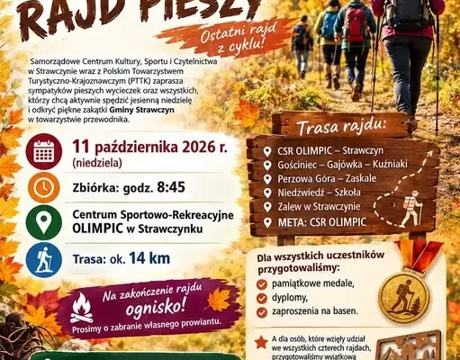 Jesienny Rajd Pieszy w Gminie Strawczyn – zakończenie cyklu „Cztery Pory Roku”