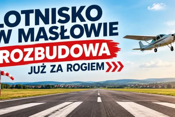 Rozbudowa lotniska w Masłowie: województwo wykupuje grunty, przetarg możliwy na początku 2027 roku