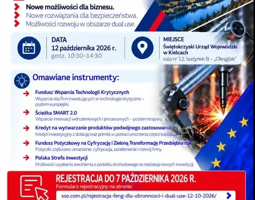 Fundusze Europejskie dla przedsiębiorców – spotkanie informacyjne w Kielcach