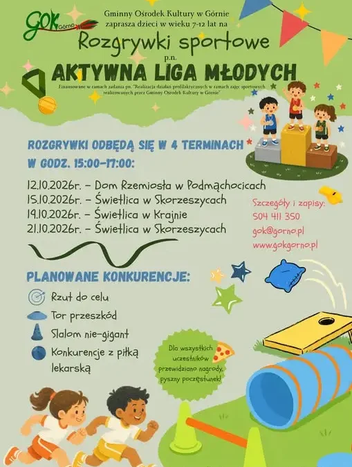 Aktywna Liga Młodych – sportowe rozgrywki dla dzieci z gminy Górno