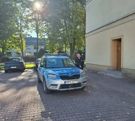 Próbna ewakuacja w Liceum Ogólnokształcącym im. Józefa Szementowskiego w Bodzentynie