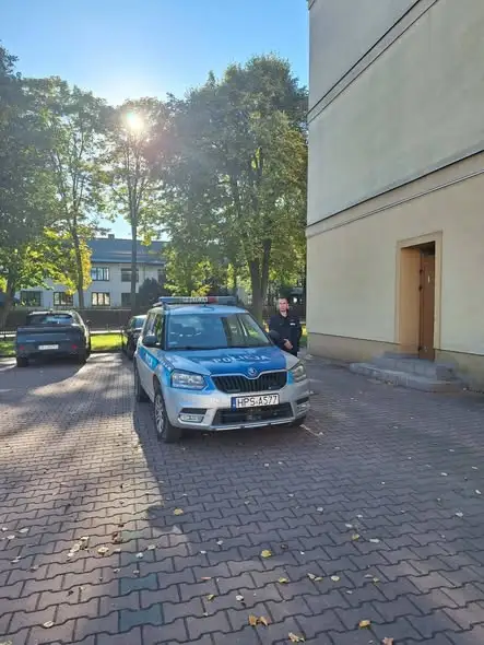 Próbna ewakuacja w Liceum Ogólnokształcącym im. Józefa Szementowskiego w Bodzentynie