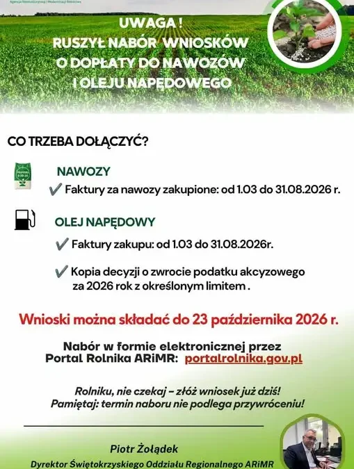 ARiMR w Strawczynie: bezpłatna pomoc w wypełnianiu wniosków o dopłaty