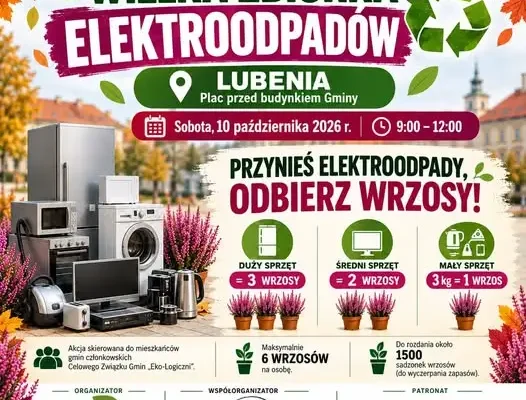 Wielka Zbiórka Elektroodpadów w Lubeni – przynieś sprzęt, odbierz wrzosy