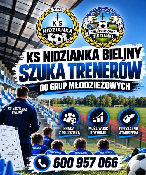 KS Nidzianka Bieliny szuka trenerów dla grup młodzieżowych