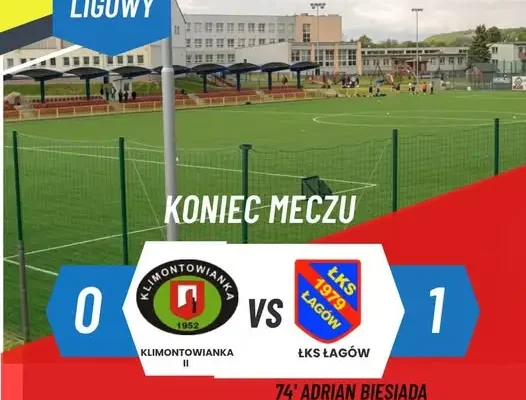 LKS Łagów wywozi trzy punkty z Klimontowa po golu Biesiady
