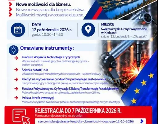 Kielce: spotkanie dla przedsiębiorców o finansowaniu projektów obronnych i dual use