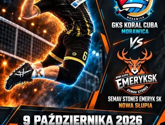 Siatkówka: Emeryk Sk Stones zmierzy się z GKS Koral Cuba Morawica w Bilczy