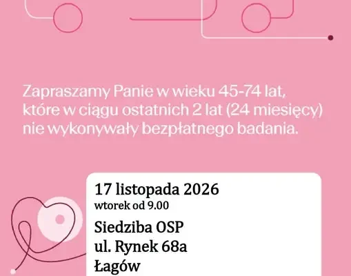 Bezpłatna mammografia w Łagowie – zapisz się już dziś