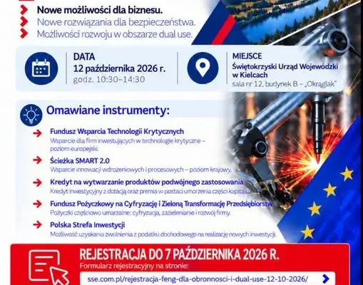 Fundusze europejskie dla obronności i dual use – spotkanie dla przedsiębiorców w Kielcach