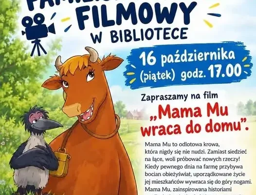Noc Bibliotek w Masłowie: familijny wieczór filmowy z popcornem