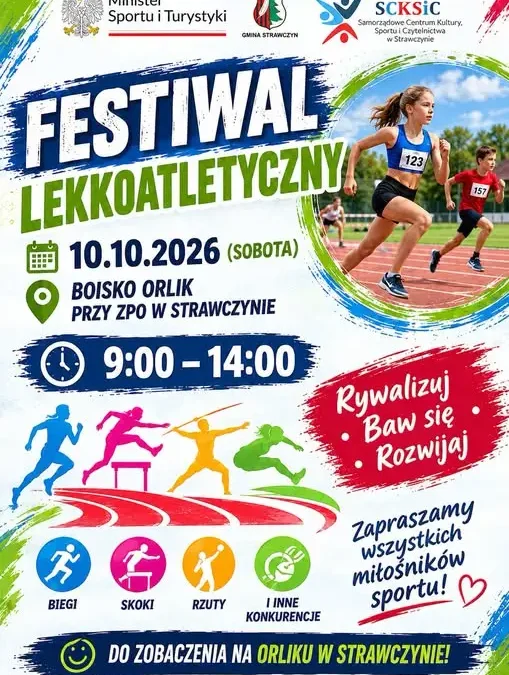 Festiwal Lekkoatletyczny „Aktywny Orlik” w Strawczynie – 10 października