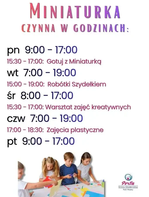 Miniaturka w Nowinach – sprawdź godziny otwarcia i harmonogram zajęć