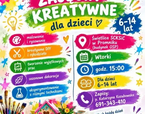 Promnik: kreatywne zajęcia dla dzieci w świetlicy SCKSiC
