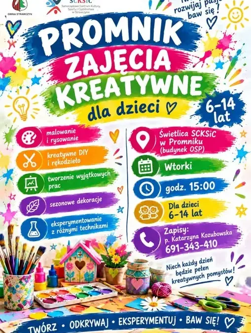 Promnik: kreatywne zajęcia dla dzieci w świetlicy SCKSiC