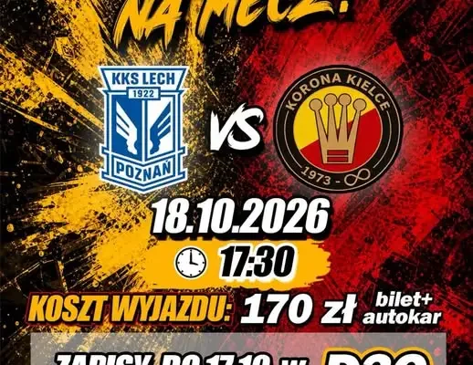 Zapisy na wyjazd kibiców Korony Kielce do Poznania ruszają jutro