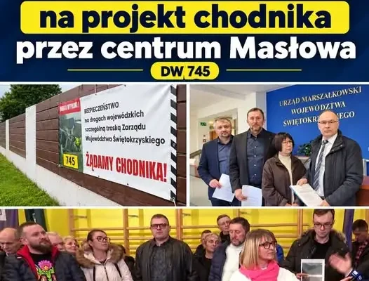 Chodnik przy DW 745 w gminie Masłów bliżej realizacji. Ogłoszono przetarg na projekt