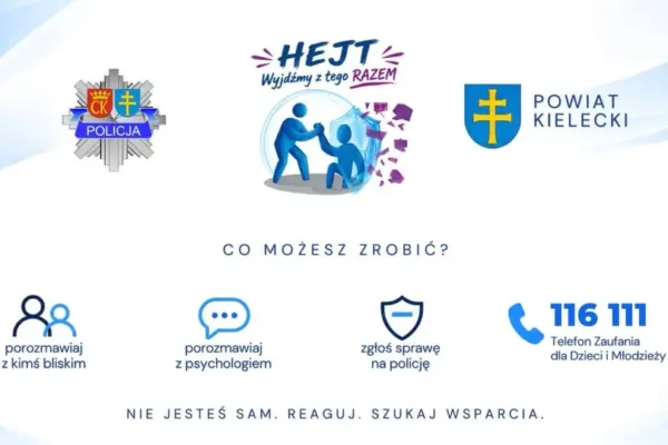 Kampania „HEJT – Wyjdźmy z tego RAZEM!” w Bilczy. Powiat i policja łączą siły