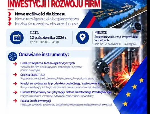 Fundusze Europejskie dla obronności i dual use – spotkanie informacyjne w Kielcach