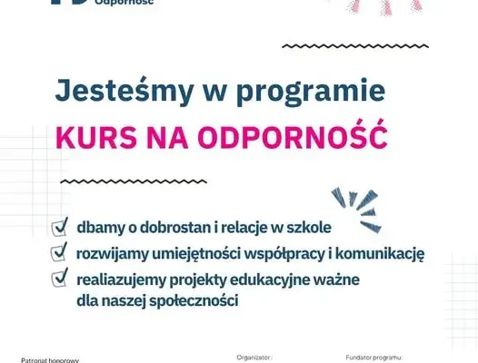 Szkoła w Pierzchnicy jako jedyna w Świętokrzyskiem dołącza do programu „Kurs na odporność”