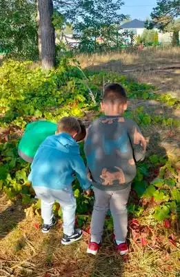 Jesienne inspiracje: Krasnoludki z liści na placu zabaw