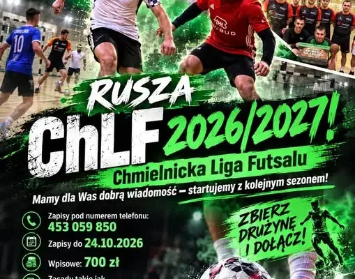 Chmielnicka Liga Futsalu startuje z nowym sezonem 2026/2027 – ruszają zapisy drużyn