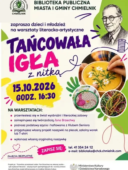 Zmiana terminu warsztatów literacko-artystycznych w Chmielniku