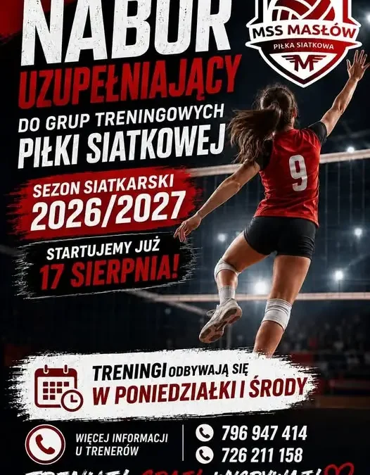 MSS Masłów zaprasza dziewczęta na treningi siatkówki – trwają zapisy