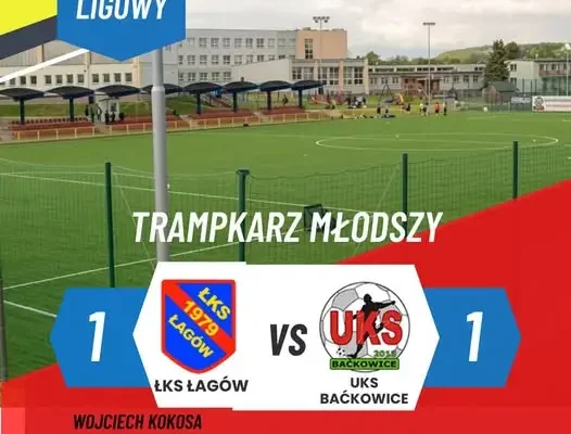 Trampkarze młodsi LKS Łagów remisują z drużyną z Baćkowic
