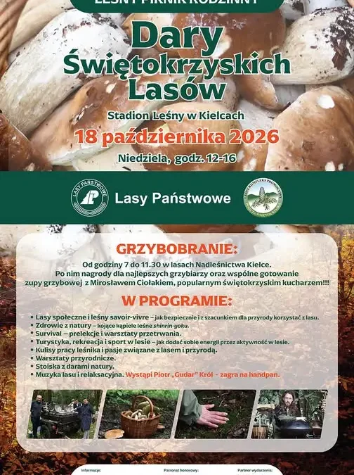 Dary Świętokrzyskich Lasów: piknik rodzinny na Stadionie Leśnym w Kielcach