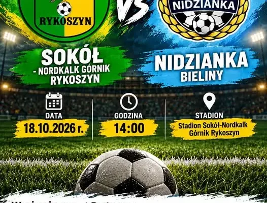 Nidzianka Bieliny zagra na wyjeździe z Sokołem Nordkalk Górnik Rykoszyn