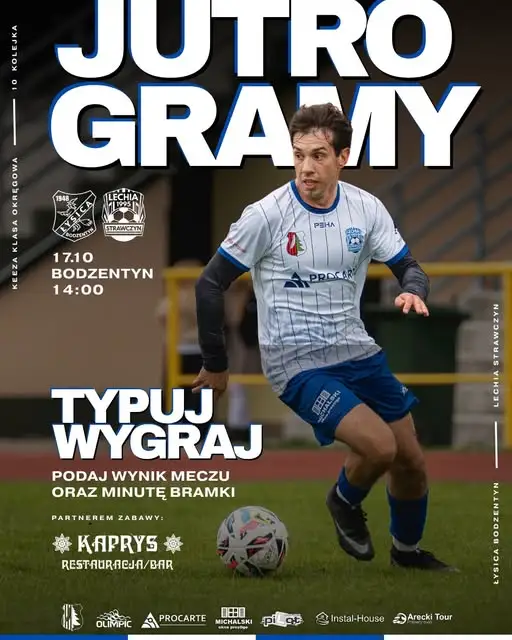 Lechia Strawczyn z szansą na punkty. Kibice typują wynik i walczą o pizzę