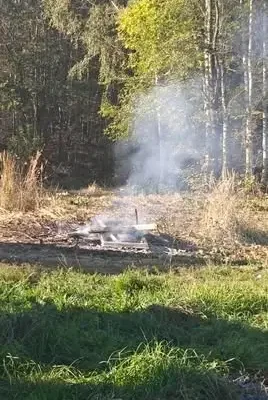 Pożar śmieci w Wilkowie – akcja OSP Bodzentyn i OSP Wilków