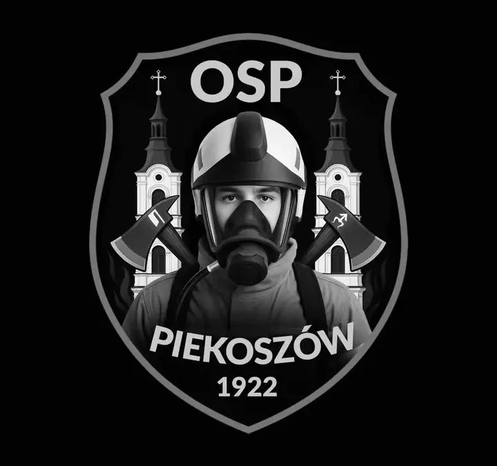 Plama oleju na jezdni w Łaziskach – interwencja OSP Piekoszów