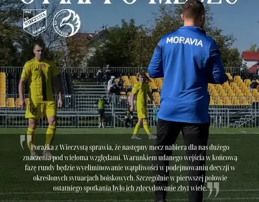 Moravia Morawica przegrywa z Wieczystą II Kraków 0:1