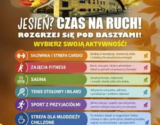 Jesienna energia w Chęcinach – Hala „Pod Basztami” zaprasza do ruchu