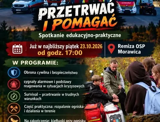 Morawica: spotkanie edukacyjno-praktyczne o obronie cywilnej i survivalu