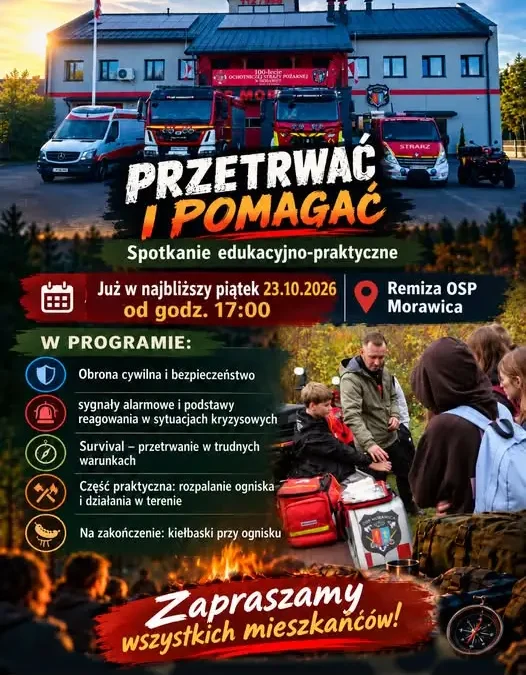 Morawica: spotkanie edukacyjno-praktyczne o obronie cywilnej i survivalu