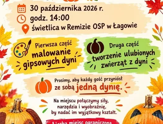 Dzień Dyni w Łagowie – jesienna kreatywna zabawa dla całych rodzin
