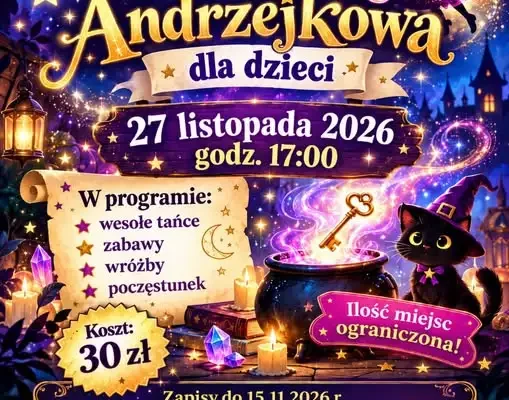 Zabawa andrzejkowa dla dzieci w Chmielnickim Centrum Kultury