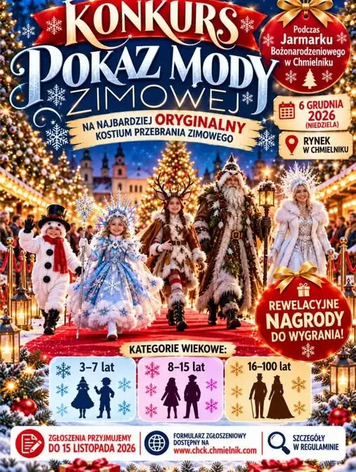 Chmielnik zaprasza na pierwszy Pokaz Mody Zimowej podczas Jarmarku Bożonarodzeniowego