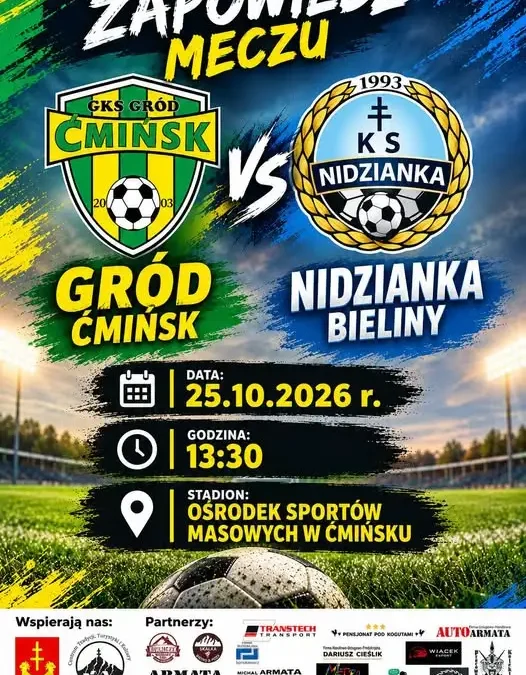 Nidzianka Bieliny zagra w Ćmińsku z Grodem – zapowiedź meczu ligowego
